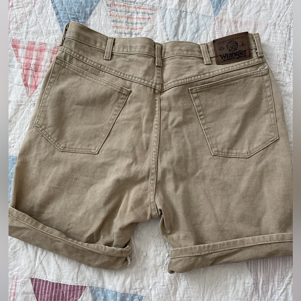Vintage Wrangler tan denim shorts
